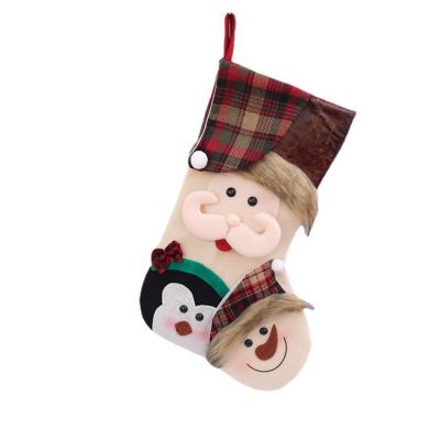 China Wholesale Custom Vintage Pet Plain Sublimation Gift Decoration White Luxury Christmas Stockings Pendant Xmas Decorations Socks in Bul for sale