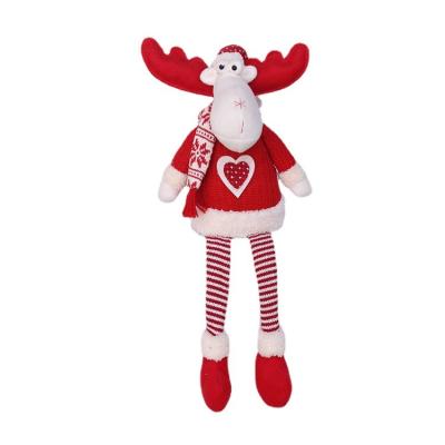 China Soft Plush Hanging Doll Snowman Christmas Decorations Santa Claus Legs Resting Statuette Christmas Decorations Indoor Christmas Toys for sale