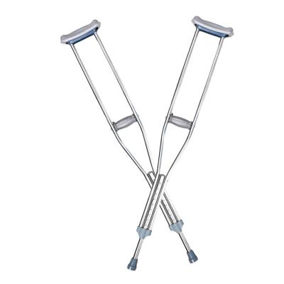 China Wholesale Economical Yellow Aluminum Alloy Underarm Crutches Walking Crutc Lightweight Non-Slip Crutches for sale