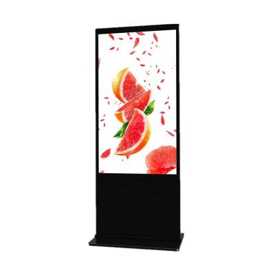 China Indoor Super Slim 55inch Digital Advertising Signage Totem Software LCD Kiosk for sale