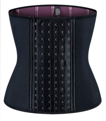 China Wholesale Women's Steel Latex Corset Antibacterial Waist Trainer Corset 9 Bone 6 Antibacterial Hook Belt Slimming Violence Sweat Underwear Shape for sale