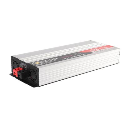 China Home appliance 2000W 12v 24v dc to ac 110v 220v pure sine wave power inverter with charger for sale