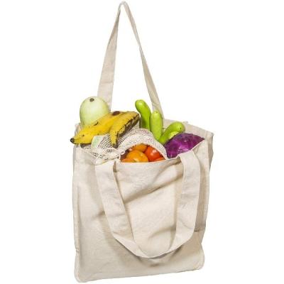 China Best BIODEGRADABLE Canvas Grocery Bags With Bottle Sleeves - Fabric Tote Shopping Bags Heavy Duty & Premium - Reusable Grocery Packaging for sale