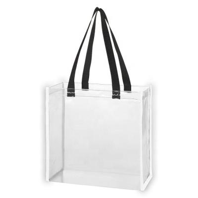 China Large Capacity Customized Clear Transparent PVC Travel Makeup Bag With Reflective for sale