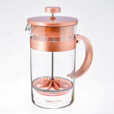 China New Viable Glass Coffee Maker Borosilicate Cafetiere French Press Shenzhen for Coffee and Tea for sale