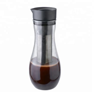 China 2019 Amazon Sell Borosilicate Glass Sustainable Hot Cold Brew Coffee Maker With Stain Steel 304 Filter for sale