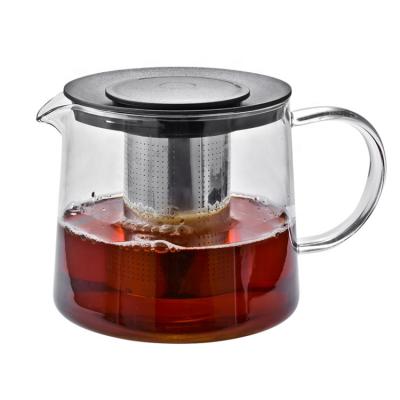 China Borosilicate Glass Coffee Teapot 1500ml Viable Multifunctional Handmade Glass Pitcher for sale