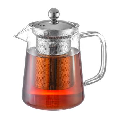 China Sustainable Handmade Turkish Green Tea and Loose Leaf Coffee Pot with Infuser Strainer and Lid for sale