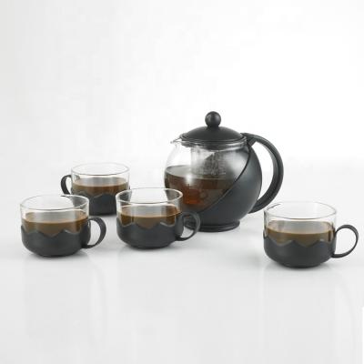 China Viable Classic 800ml China Style Custom Plastic Tea Set Royal Classic Coffee and Tea Set for sale