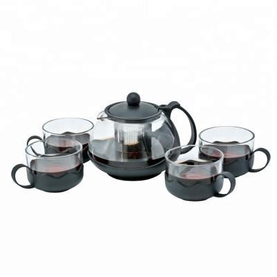 China Sustainable Modern Teapot Set Glass, China Tea And Coffee Set, Coffee And Tea Set for sale