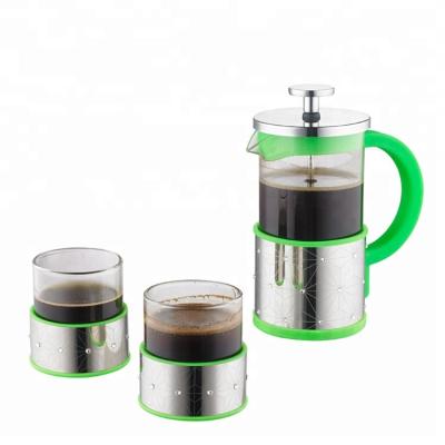 China Sustainable Promotion 3 Pcs French Coffee Press Set Plasticity Coffee Press for sale