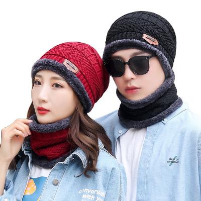 China COMMON factory supply direct beanie hat winter knitted hat ear protection scarf for sale