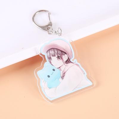 China Glitter Kunshan Factory Directly NO Mold Cost Glitter Custom Laser Epoxy Acrylic Key Chain for sale