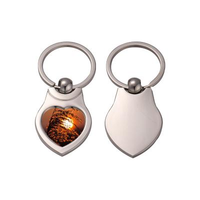 China Gift Factory Direct Commercial High Quality Metal Transfer Printing Thermal Key Chain for sale