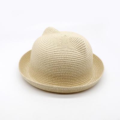 China Summer Breathable Straw Kids Beach Hats New Coming Sunlight Brim Wholesale COMMON Protective Hats for sale