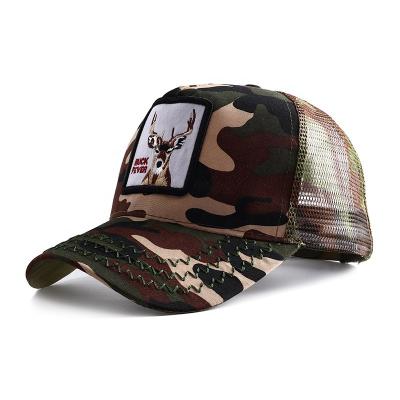 China JOINT Wholesale Custom Adjustable Camouflage Trucker Hat Embroidered Animal Mesh Trucker Hat For Men Women for sale