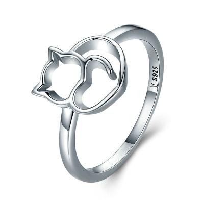 China Hot Selling Hand-Polishing S925 Sterling Silver Jewelry Dropped Cat Rings Personalized for sale