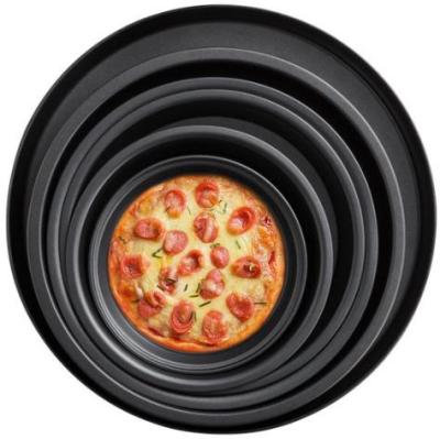 China Sustainable 10Inch Pizza Pans Round Deep Or Shallow Hard Anodized Aluminum Pizza Pan for sale