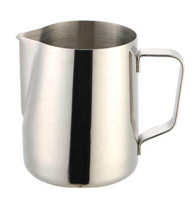 China 201 Stainless Steel Kitchenware Food Service 20 Ounce 600ml Commercial Milk Jug For Coffee Drinks for sale