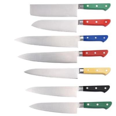 China Sustainable 7 Pcs Kitchen Knife Set Stainless Steel Kitchen Accessories With PP Handle for sale