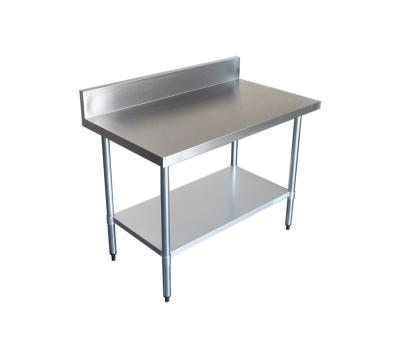 China Commercial Stainless Steel Kitchen Prep and Work Table with Backsplash for sale