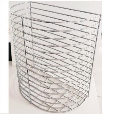 China Modern Household Chrome Stainless Steel Wire Laundry Clothes Storage Basket for sale