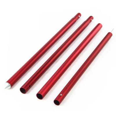 China MAODE Industry Customized Extrusion 6063 7075 T5 T6 Red Anodizing Punch Telescopic Aluminum Tube for sale