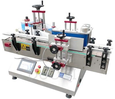 China Desktop Round Bottle Labeling Machine Rustproof Semi Automatic Label Applicator for sale