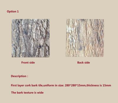 China Tejas modificadas para requisitos particulares de la corteza del corcho del tamaño, fáciles para instalar en venta