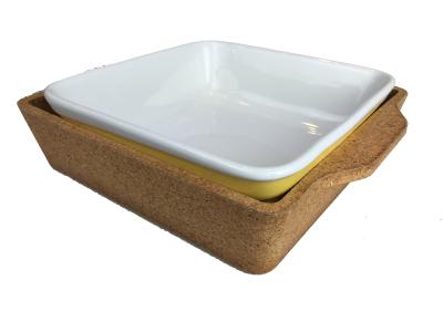 China Ceramic Lasagna Dish with cork base for sale