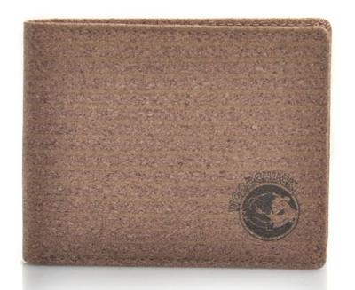 China Nature Cork Raw material men wallet 11x9cm with card and money slot, customized logo for sale