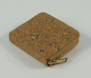 China Mini Style Nature Colored Cork Raw material Women wallet 10x9cm with card and money slot for sale