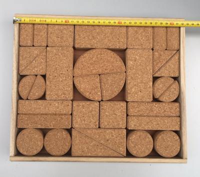 Cina Natura calda Cork Toy Block Set, dimensione su misura di vendita 32PCS/55PCS in vendita