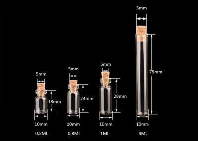 China os mini Vials/de 10mm arrolham a decoração dos frascos/vidro claro das garrafas dos frascos com os bujões da cortiça para artes & ofícios, projetos à venda