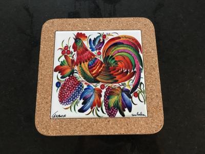 China 20*20xm Cork Trivet, Ceramic Trivet with Cork Based, Customized Size for sale