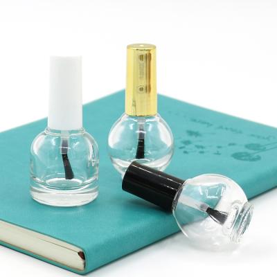 China Daily Life Cosmetics Best Price Custom Color Oval Empty Nail Polish Glass Bottles With Brush for sale