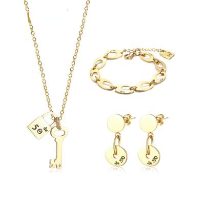 China CLASSIC Spain Stainless Steel Gold Plated Christian Bulk Pattern Hippie Jewelry Set for sale