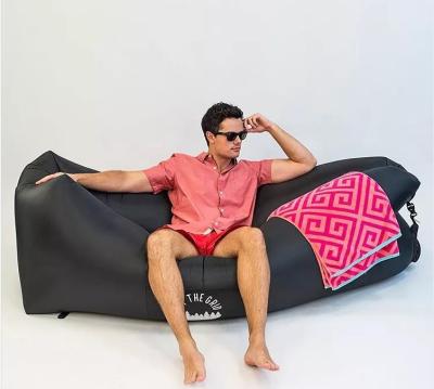 China Stay inflated for at least 3-5 hours 2022 Wholesale Inflatable Loungers Sofa Bed Travel Bag Pouch Portable Inflatable Couch Air Lounger For Camping Accessories for sale