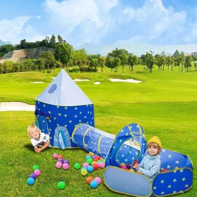 China Have Many Combinations Custom size large princess castle teepee kids play tent 3 In 1 combination crawl tunnel kids play tent set for sale