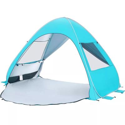 China UV protection Wholesale Automatic Instant Baby Tent UPF 50+ Waterproof Polyester Beach Sun Shelter Portable Mosquito Window With Zipped Door for sale