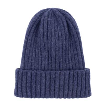 China COMMON Custom Itch Free Knit Skully Beanie Winter Hats Toque Cap Blended Cable Merino Wool Beanie Hat for sale