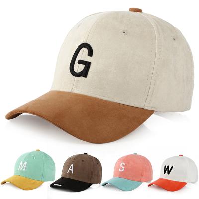 China Factory price JOINT suede custom baseball cap with embroidery polyester 6 panel suede hat for wholesale for sale