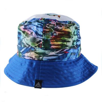 China 2021 Support Unisex Men's Women's Striped Green Cotton Fishing Custom Print Bucket Hat Embroidery Bucket Hat for sale