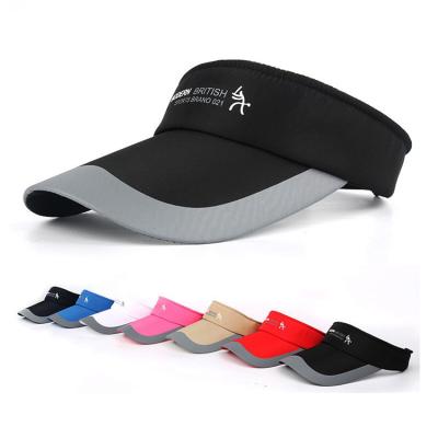 China Barred Customized 100% Polyester Men Unisex Women's Outdoor Hook And Loop Closure Sports Visor Binding Hat Printed Customized Cap for sale