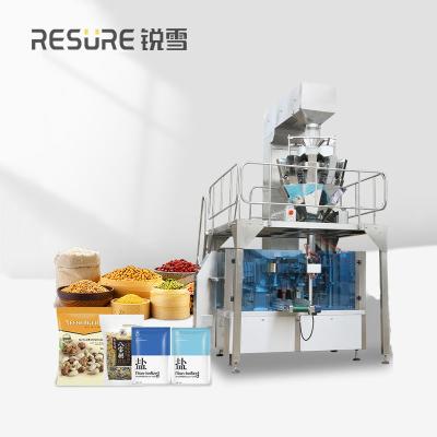 China RESURE RS-8DK food multihead weight filling machine potato chips stand up pocket packing machine combination scale packing machine for sale