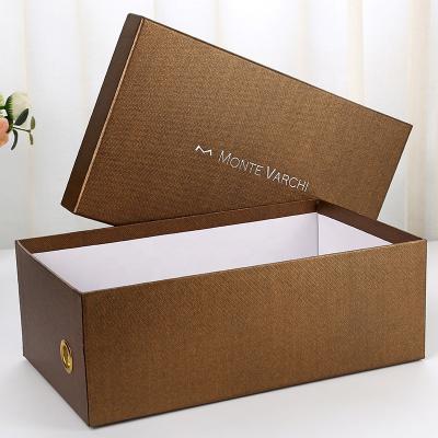 China Recycled High Heel Sneakers Cardboard Materials Customizable Shoe Box Packaging Shoe Box With Customized Logo for sale