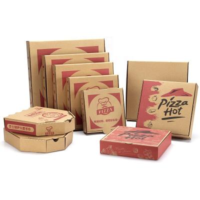 China Customized Materials Food Grade Recycled Corrugated Paper Printing Size 7/10/12 Inch Paper Pizza Box for sale