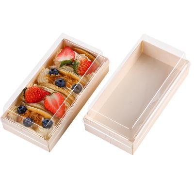 China Hot Selling Packaging Takeout Box Recyclable Disposable Bento Box Sushi Box Lid Transparent Wooden Lunch Box for sale