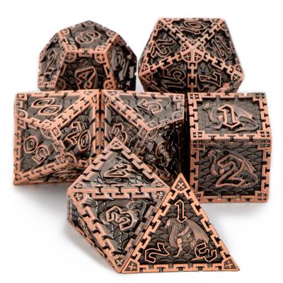 China Solid Dnd Dies Dnd Metal Solid Dies Set With 7 Pcs DND Dies Polyhedral Set For Gift Easy-rolling Polyhedral Dies for sale