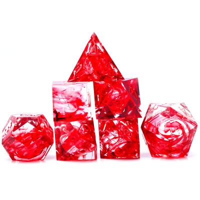 China High Quality Game Resin Table Game RPG Sharpen Edges Dies Set Geometric Polyhedral Resin dnd Dies for sale